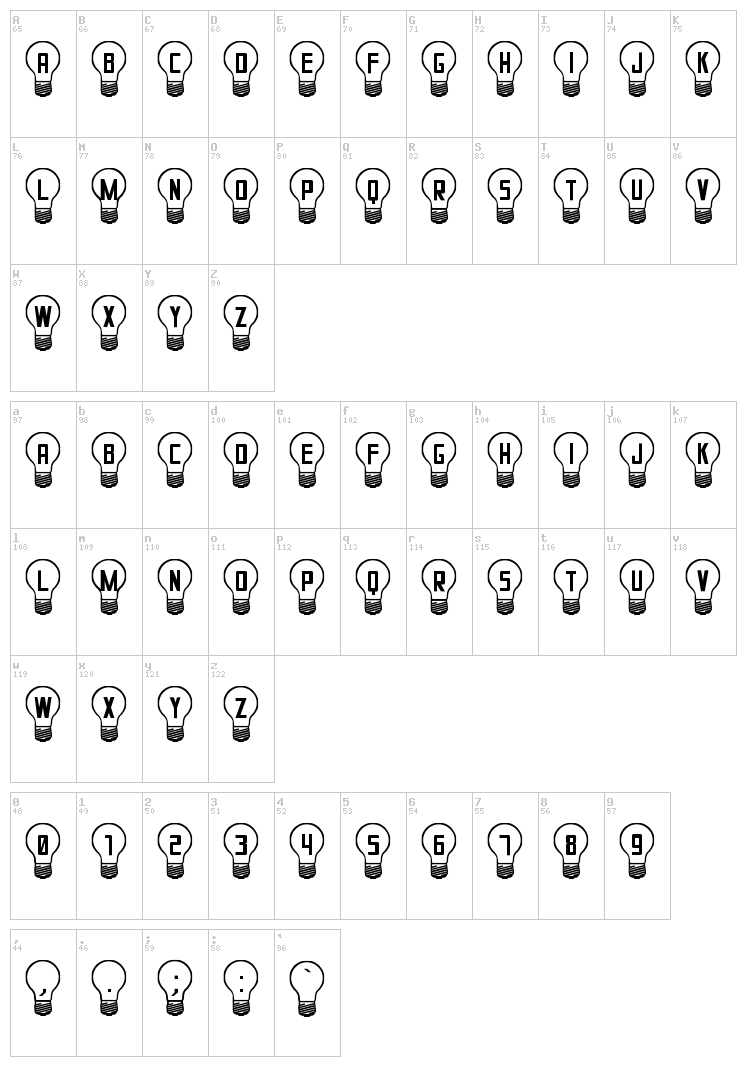Good Idea St font map